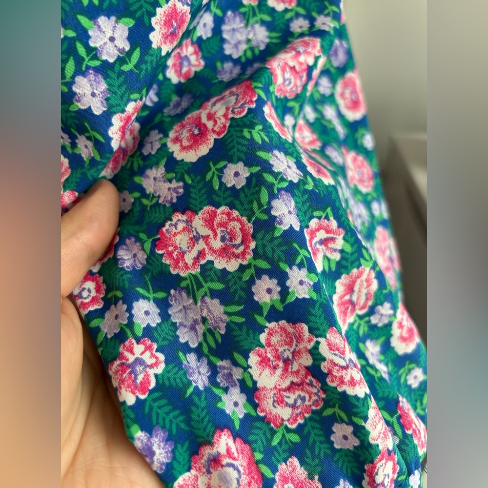 Breli Originals Vintage Floral Pleated Dress with Lace Collar - Picture 6 of 12